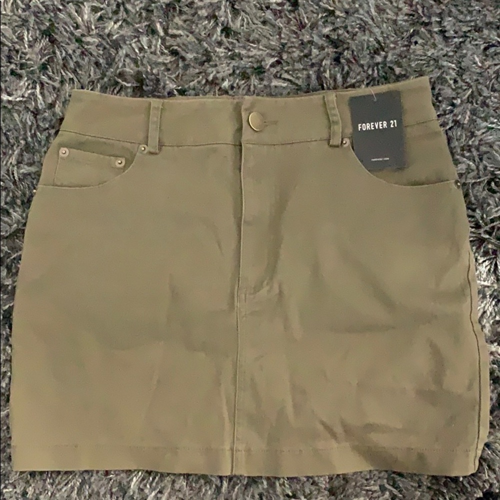 Army green forever 21 skirt